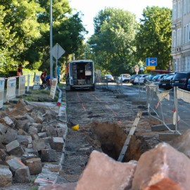 powiększ zdjęcie: Remont ul. Powstańców Śląskich. Zobacz jak przebiegają prace