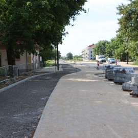 powiększ zdjęcie: Budowa ul. Mickiewicza w Legnicy – prace są zaawansowane