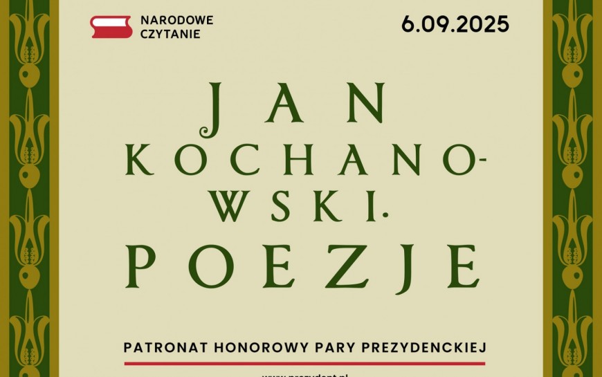 Narodowe Czytanie w Legnicy – Jan Kochanowski w ogrodach palmiarni