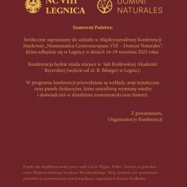 powiększ zdjęcie: Legnica stanie się w 2025 roku stolicą numizmatyki