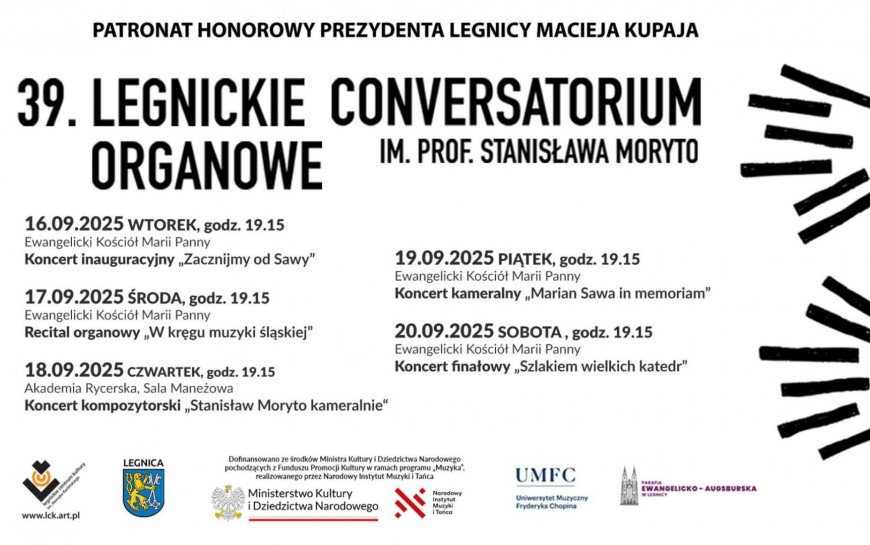 39. Legnickie Conversatorium Organowe – pięć dni muzycznej podróży