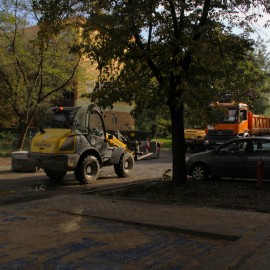 powiększ zdjęcie: Modernizacja ul. Biegunowej – prace na finiszu
