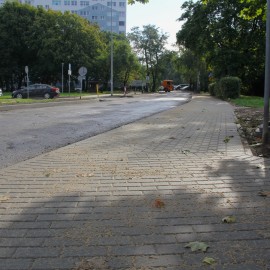 powiększ zdjęcie: Modernizacja ul. Biegunowej – prace na finiszu