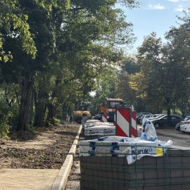 powiększ zdjęcie: Modernizacja ul. Biegunowej – prace na finiszu