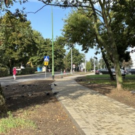 powiększ zdjęcie: Modernizacja ul. Biegunowej – prace na finiszu