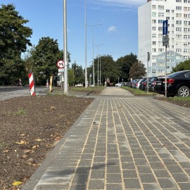 powiększ zdjęcie: Modernizacja ul. Biegunowej – prace na finiszu