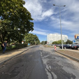 powiększ zdjęcie: Modernizacja ul. Biegunowej – prace na finiszu