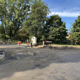 powiększ zdjęcie: Modernizacja ul. Biegunowej – prace na finiszu