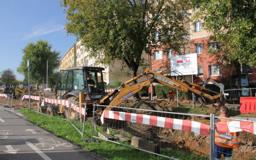 Trwa przebudowa ul. Śląskiej w Legnicy