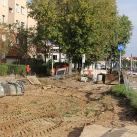 powiększ zdjęcie: Trwa przebudowa ul. Śląskiej w Legnicy