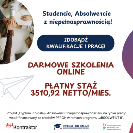 Dołącz do projektu Dyplom i co dalej. Zwiększ swoje szanse na rynku pracy