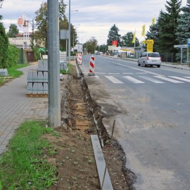 powiększ zdjęcie: Remont ulic Nowodworskiej i Zamiejskiej - trwają prace brukarskie