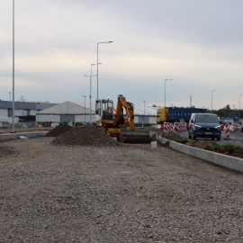 powiększ zdjęcie: Budowa ronda turbinowego. Zobacz jak przebiegają prace