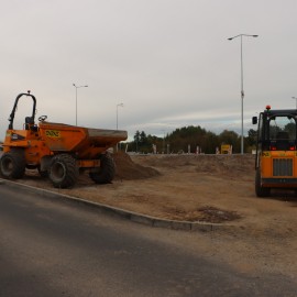 powiększ zdjęcie: Budowa ronda turbinowego. Zobacz jak przebiegają prace