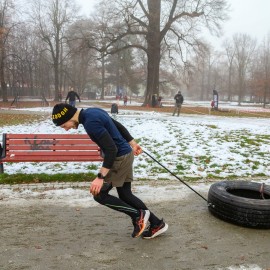 powiększ zdjęcie: Zimowy tor przeszkód na finał akcji MOVEMBER