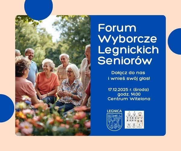Prezydent zaprasza do udziału w Forum Wyborczym Legnickich Seniorów
