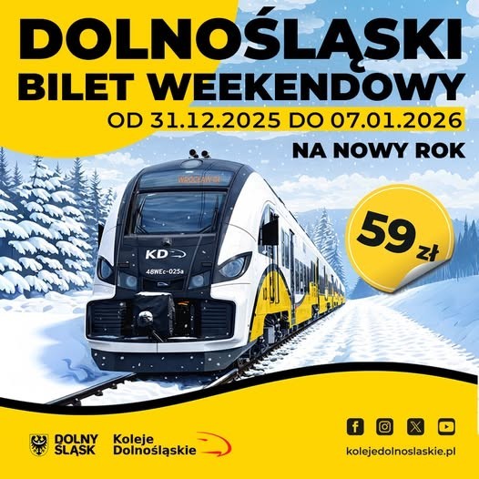 Wydłużenie terminu obowiązywania oferty Dolnośląski Bilet Weekendowy