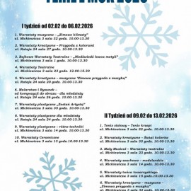 powiększ zdjęcie: Ferie zimowe w MCK. Bezpłatne warsztaty artystyczne dla dzieci i młodzieży