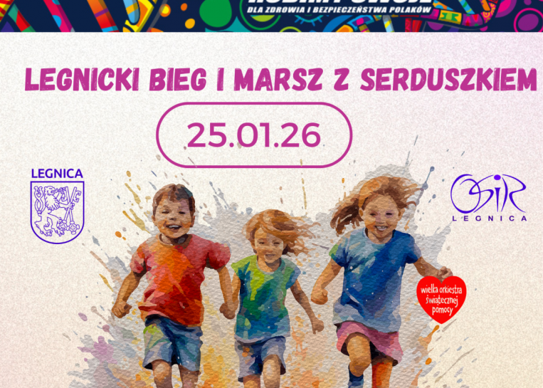 XII Legnicki Bieg i Marsz z Serduszkiem – sportowe wsparcie dla WOŚP