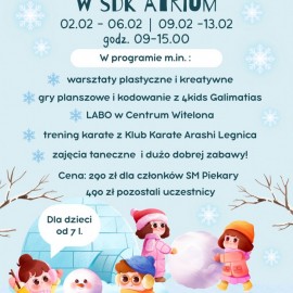 powiększ zdjęcie: Ferie zimowe 2026 z Atrium, Kopernikiem i Agatką