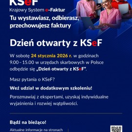 powiększ zdjęcie: Dzień otwarty z KSeF oraz bezpłatne szkolenia dla podatników