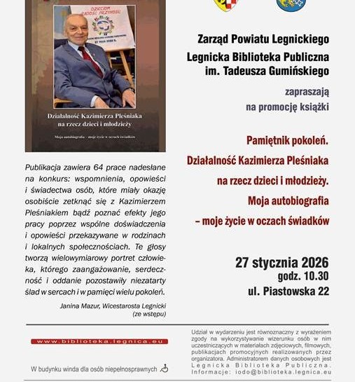 Kazimierz Pleśniak – działalność, wspomnienia, świadectwa. Promocja książki w LBP