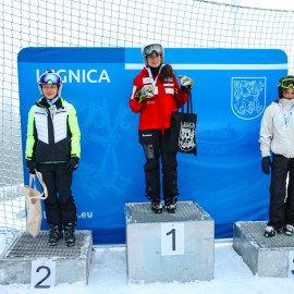 powiększ zdjęcie: Wyniki Otwartych Mistrzostw Legnicy w Slalomie Narciarskim i Snowboardowym