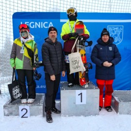 powiększ zdjęcie: Wyniki Otwartych Mistrzostw Legnicy w Slalomie Narciarskim i Snowboardowym