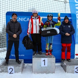 powiększ zdjęcie: Wyniki Otwartych Mistrzostw Legnicy w Slalomie Narciarskim i Snowboardowym