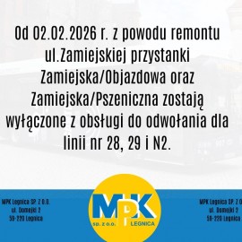 powiększ zdjęcie: Remont ul. Zamiejskiej – zmiany w kursowaniu autobusów na przystankach