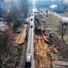 powiększ zdjęcie: Trwają prace na ul. Poznańskiej. Kończy się pierwszy etap przebudowy