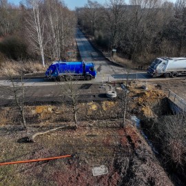 powiększ zdjęcie: Trwają prace na ul. Poznańskiej. Kończy się pierwszy etap przebudowy