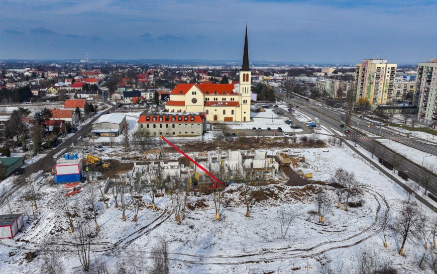 Postęp prac przy budowie nowego żłobka na Piekarach