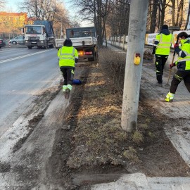 powiększ zdjęcie: Trwają wiosenne porządki na terenach zielonych i rekreacyjnych w Legnicy