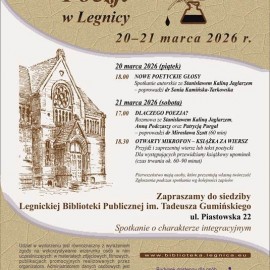 Światowy Dzień Poezji w Legnicy. Spotkania autorskie i otwarty mikrofon w bibliotece