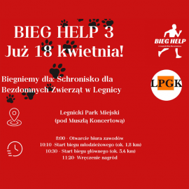 Ruszają zapisy na 3. Legnicki Bieg Charytatywny „BIEG HELP”