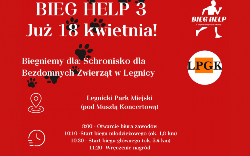 Ruszają zapisy na 3. Legnicki Bieg Charytatywny „BIEG HELP”