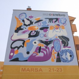 powiększ zdjęcie: Nowy mural promujący Legnicki Festiwal SREBRO już gotowy