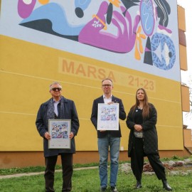 powiększ zdjęcie: Nowy mural promujący Legnicki Festiwal SREBRO już gotowy