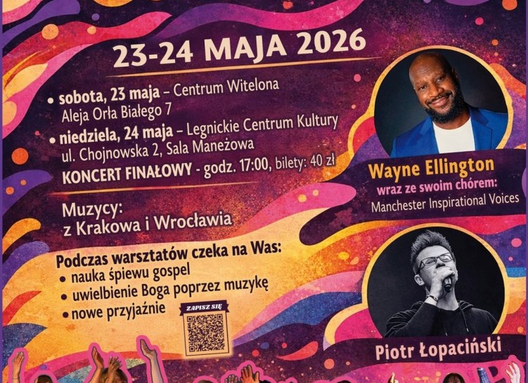 Legnica Cantat. Zapisz się na warsztaty gospel z udziałem gwiazd z Manchesteru