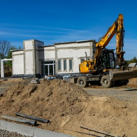powiększ zdjęcie: Budowa nowego żłobka na Piekarach D. Prace postępują z tygodnia na tydzień