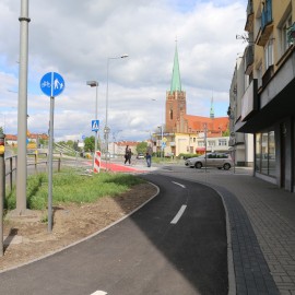 powiększ zdjęcie: Rowerem przez ul. Wrocławską. Kolejny etap inwestycji gotowy