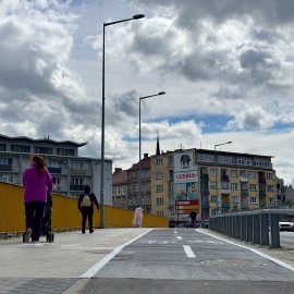 powiększ zdjęcie: Rowerem przez ul. Wrocławską. Kolejny etap inwestycji gotowy