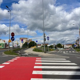 powiększ zdjęcie: Rowerem przez ul. Wrocławską. Kolejny etap inwestycji gotowy