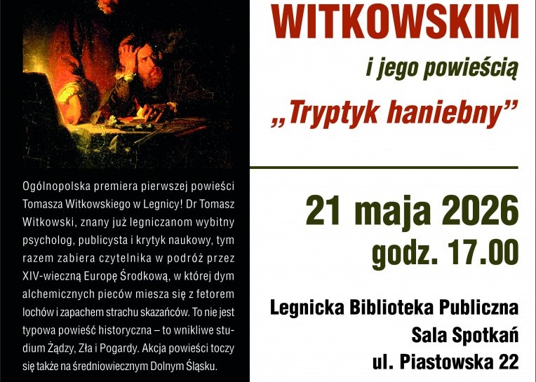Ogólnopolska premiera pierwszej powieści Tomasza Witkowskiego w LBP