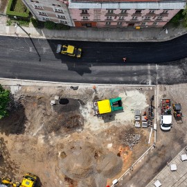 powiększ zdjęcie: Trwa remont ul. Działkowej w Legnicy. Co dzieje się na placu budowy?