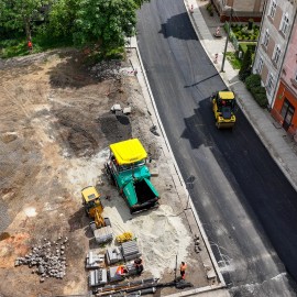 powiększ zdjęcie: Trwa remont ul. Działkowej w Legnicy. Co dzieje się na placu budowy?