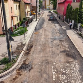 powiększ zdjęcie: Trwa remont ul. Działkowej w Legnicy. Co dzieje się na placu budowy?