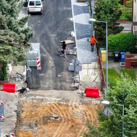 powiększ zdjęcie: Trwa remont ul. Słonecznej