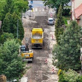 powiększ zdjęcie: Trwa remont ul. Słonecznej